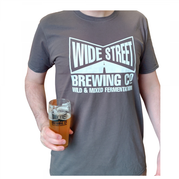 Wide Street Men's tee shirt Charcoal